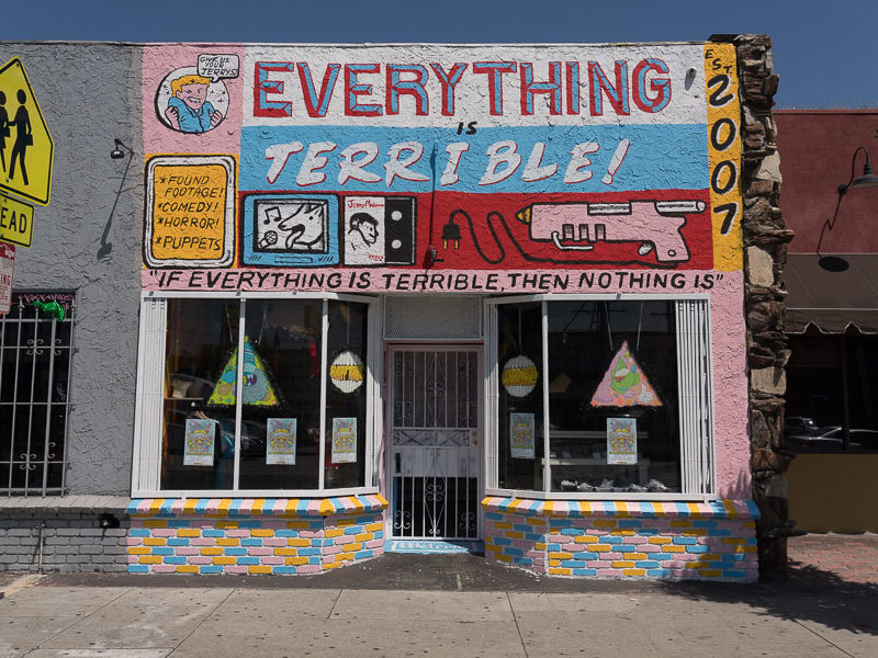 Everything Is Terrible store facade, East Los Angeles. Photo by Jim Newberry.